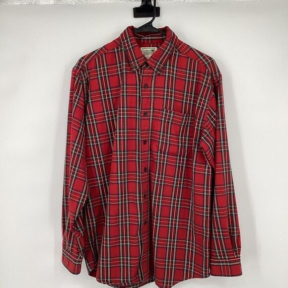 Vintage‎ Mens LL Bean Plaid Flannel - Picture 1 of 8